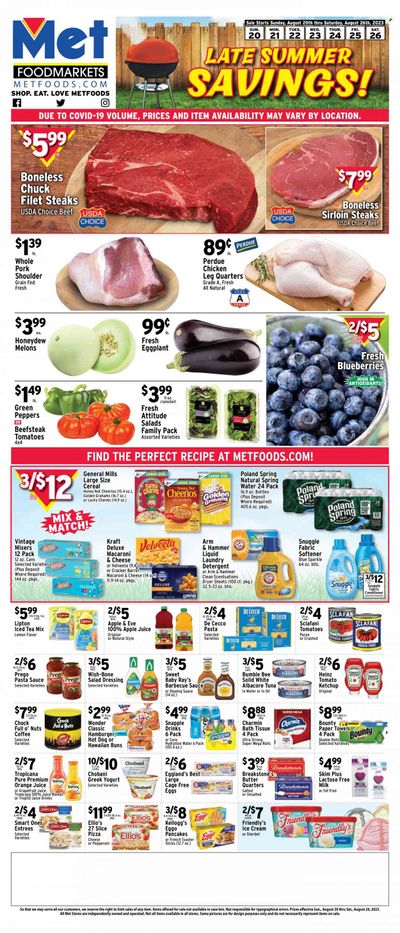Met Foodmarkets Weekly Ad Flyer Specials August 20 to August 26, 2023