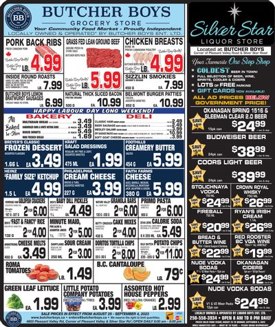 Butcher Boys Grocery Store Flyer August 25 to September 4