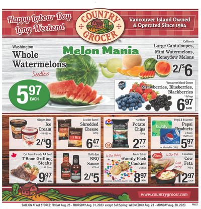 Country Grocer Flyer August 25 to 31