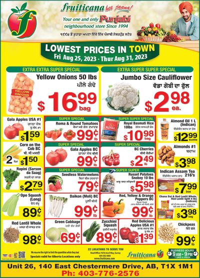 Fruiticana (Chestermere) Flyer August 25 to 31
