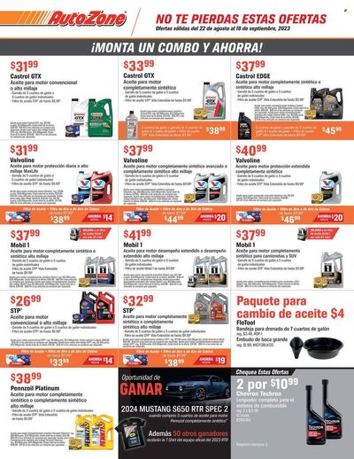 Autozone (PR) Weekly Ad Flyer Specials August 22 to September 18, 2023