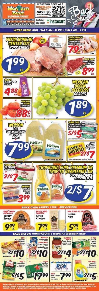 Western Beef (FL, NY) Weekly Ad Flyer Specials August 24 to August 30, 2023