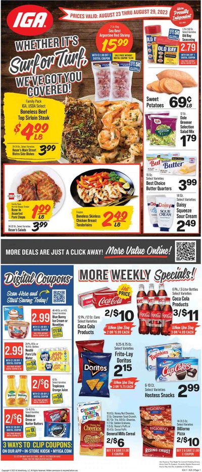 IGA (KY) Weekly Ad Flyer Specials August 23 to August 29, 2023