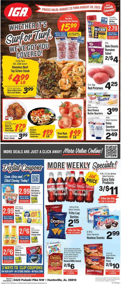 IGA (AL) Weekly Ad Flyer Specials August 23 to August 29, 2023