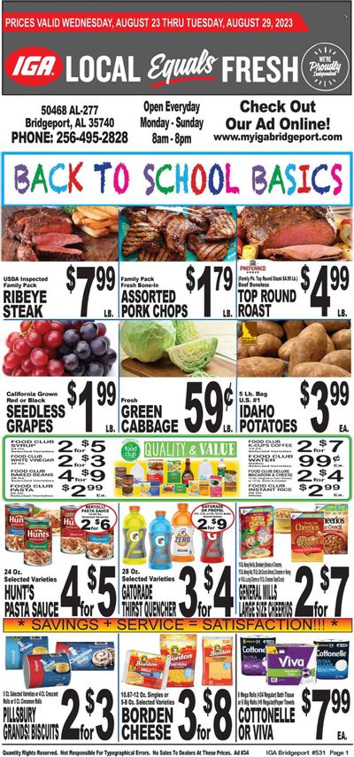 IGA (50) Weekly Ad Flyer Specials August 23 to August 29, 2023