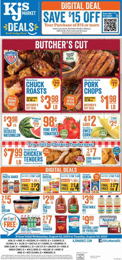 KJ´s Market (GA, SC) Weekly Ad Flyer Specials August 23 to August 29, 2023