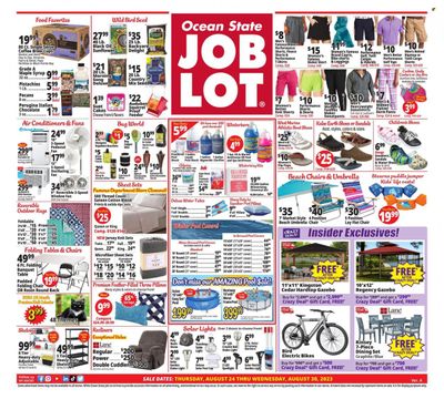 Ocean State Job Lot (CT, MA, ME, NH, NJ, NY, RI, VT) Weekly Ad Flyer Specials August 24 to August 30, 2023