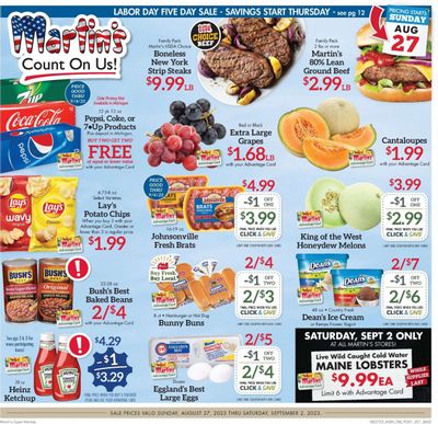 Martin’s (IN, MI) Weekly Ad Flyer Specials August 27 to September 2, 2023