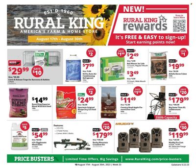 Rural King (AL, IN, KY, MI, OH, TN, WV) Weekly Ad Flyer Specials August 17 to August 30, 2023