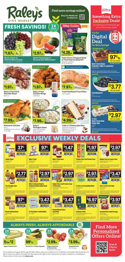 Raley's (CA, NV) Weekly Ad Flyer Specials August 23 to August 29, 2023