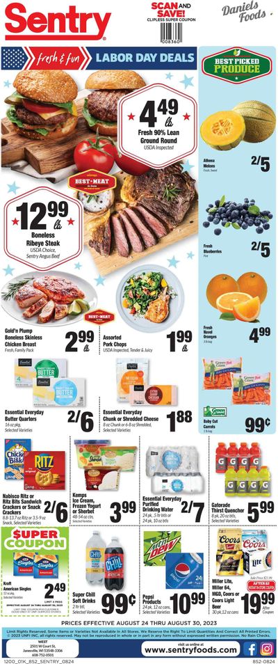Sentry Foods (WI) Weekly Ad Flyer Specials August 24 to August 30, 2023
