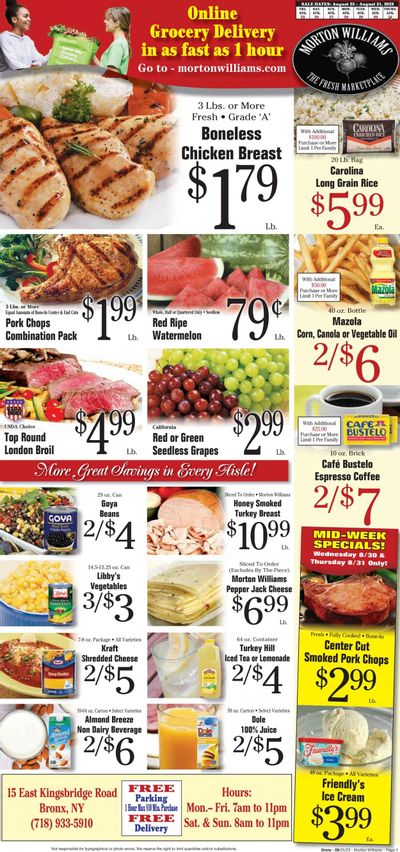 Morton Williams (NY) Weekly Ad Flyer Specials August 25 to August 31, 2023