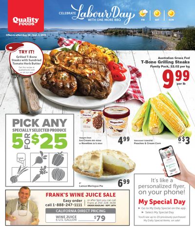 Quality Foods Flyer August 28 to September 3