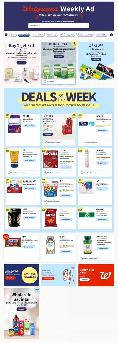 Walgreens Weekly Ad Flyer Specials August 27 to September 2, 2023