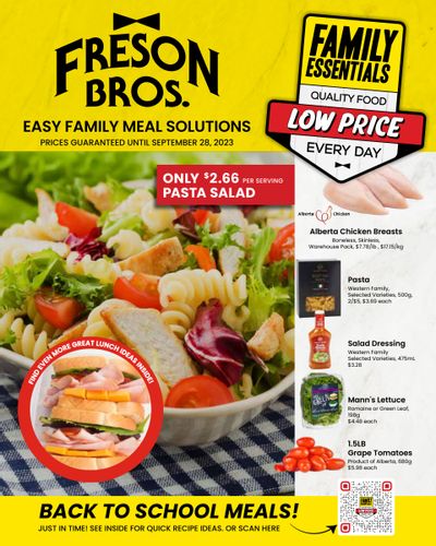 Freson Bros. Family Essentials Flyer September 1 to 28