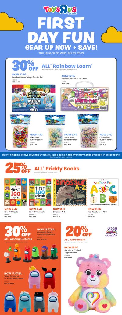 Toys R Us Flyer August 31 to September 13