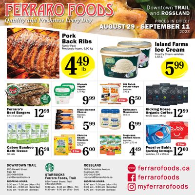 Ferraro Foods Flyer August 29 to September 11