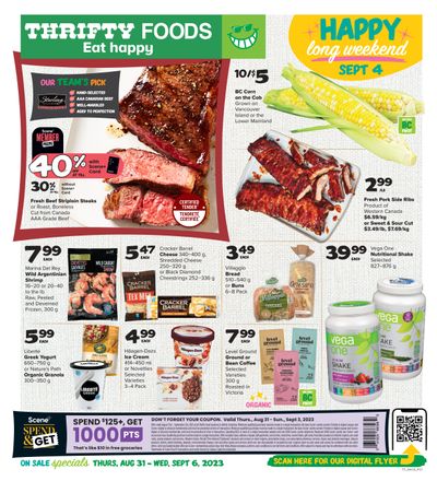 Thrifty Foods Flyer August 31 to September 6