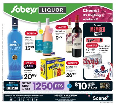 Sobeys (SK) Liquor Flyer August 31 to September 6