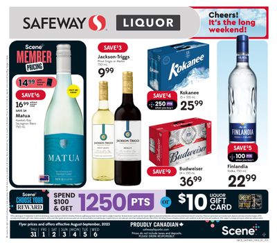 Safeway (BC) Liquor Flyer August 31 to September 6
