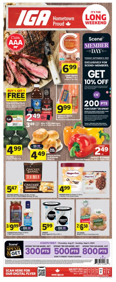 IGA (SK, MB & ON) Flyer August 31 to September 6