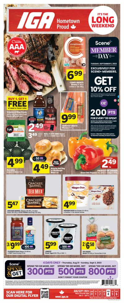 IGA (AB & BC) Flyer August 31 to September 6 IGA (AB & BC) Flyer August 31 to September 6