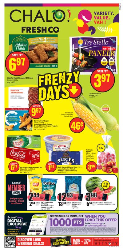 Chalo! FreshCo (West) Flyer August 31 to September 6