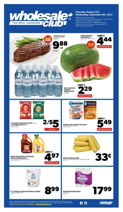 Real Canadian Wholesale Club Flyer August 31 to September 6