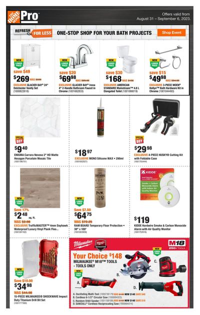 Home Depot Pro Flyer August 31 to September 13