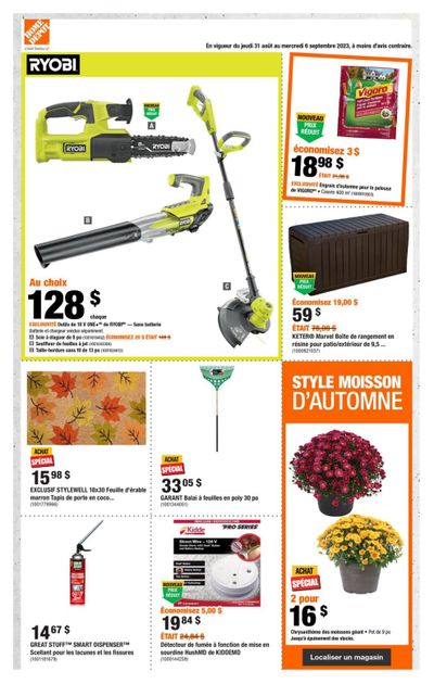 Home Depot (QC) Flyer August 31 to September 6