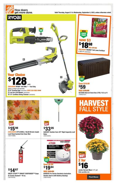 Home Depot (ON) Flyer August 31 to September 6