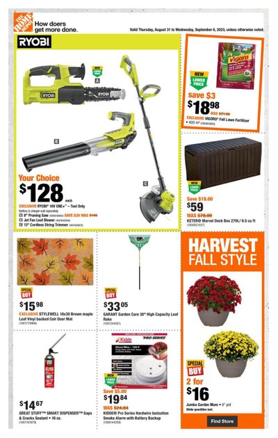 Home Depot (BC) Flyer August 31 to September 6