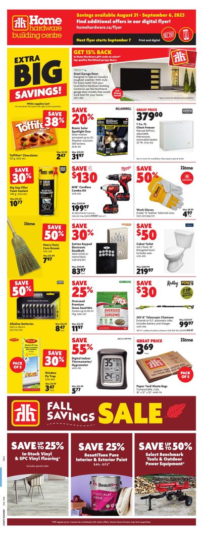 Home Hardware Building Centre (ON) Flyer August 31 to September 6