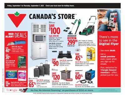 Canadian Tire (West) Flyer September 1 to 7