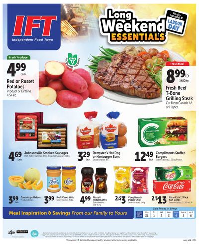 IFT Independent Food Town Flyer August 31 to September 6
