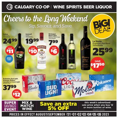Calgary Co-op Liquor Flyer August 31 to September 6
