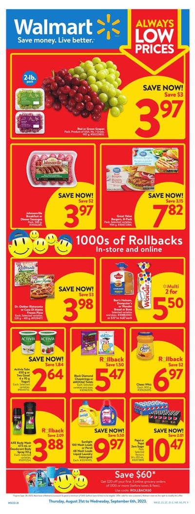Walmart (Atlantic) Flyer August 31 to September 6 Walmart (Atlantic) Flyer August 31 to September 6