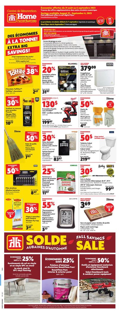 Home Hardware Building Centre (QC) Flyer August 31 to September 6