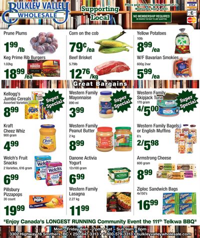Bulkley Valley Wholesale Flyer August 31 to September 6