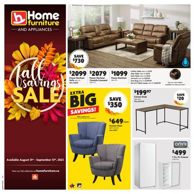 Home Furniture (West) Flyer August 31 to September 13