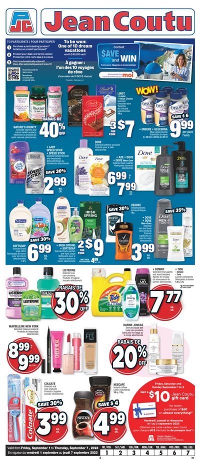 Jean Coutu (NB) Flyer September 1 to 7