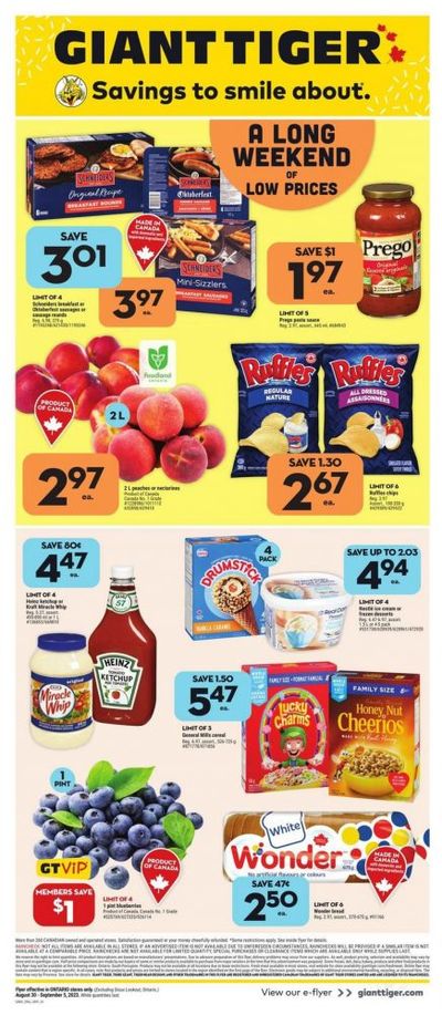 Giant Tiger Canada Flyer Deals August 30th – September 5th Giant Tiger Canada Flyer Deals August 30th – September 5th