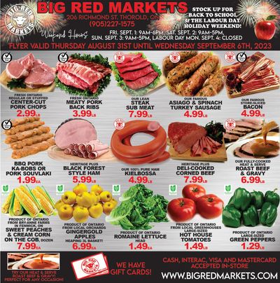 Big Red Markets Flyer August 31 to September 6