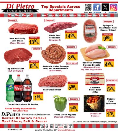 Di Pietro Food Centre Flyer August 31 to September 6