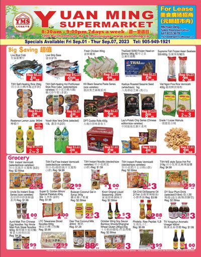 Yuan Ming Supermarket Flyer September 1 to 7