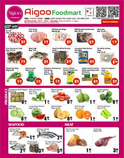 Aigoo Foodmart Flyer September 1 to 7