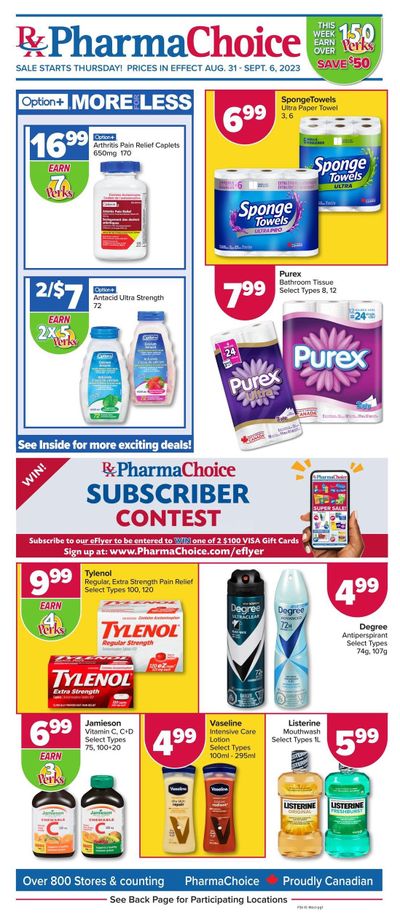 PharmaChoice (BC, AB, SK & MB) Flyer August 31 to September 6