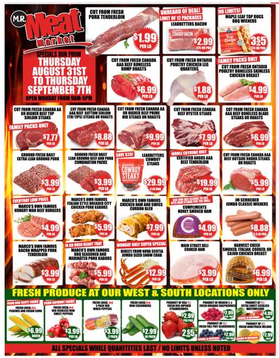 M.R. Meat Market Flyer August 31 to September 7