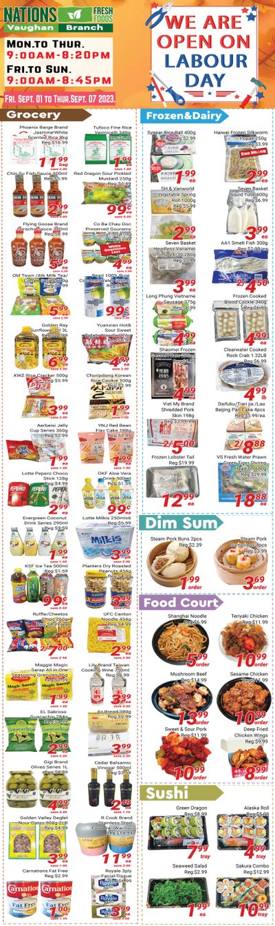 Nations Fresh Foods (Vaughan) Flyer September 1 to 7