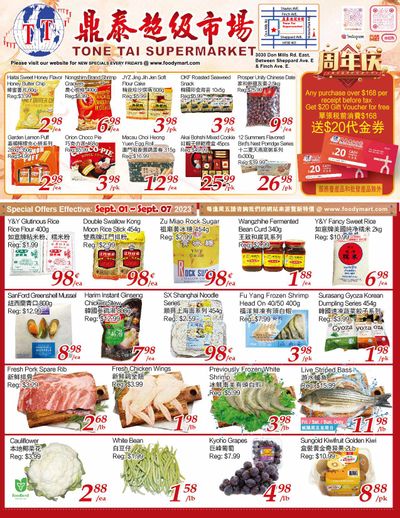 Tone Tai Supermarket Flyer September 1 to 7
